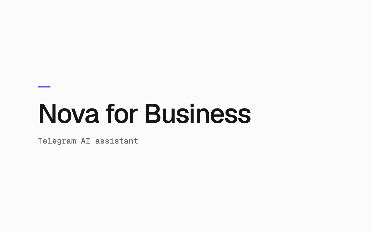 Nova for Business