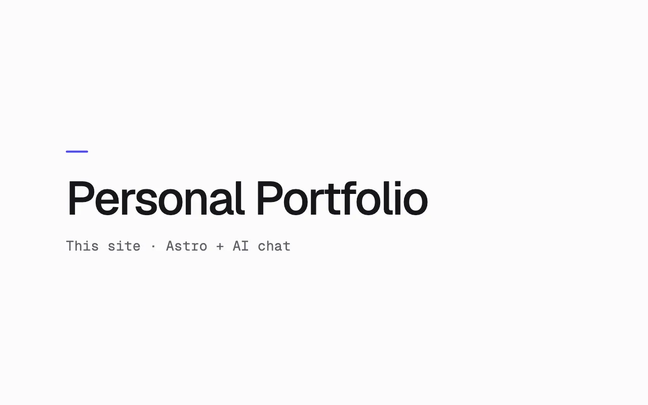 Personal Portfolio